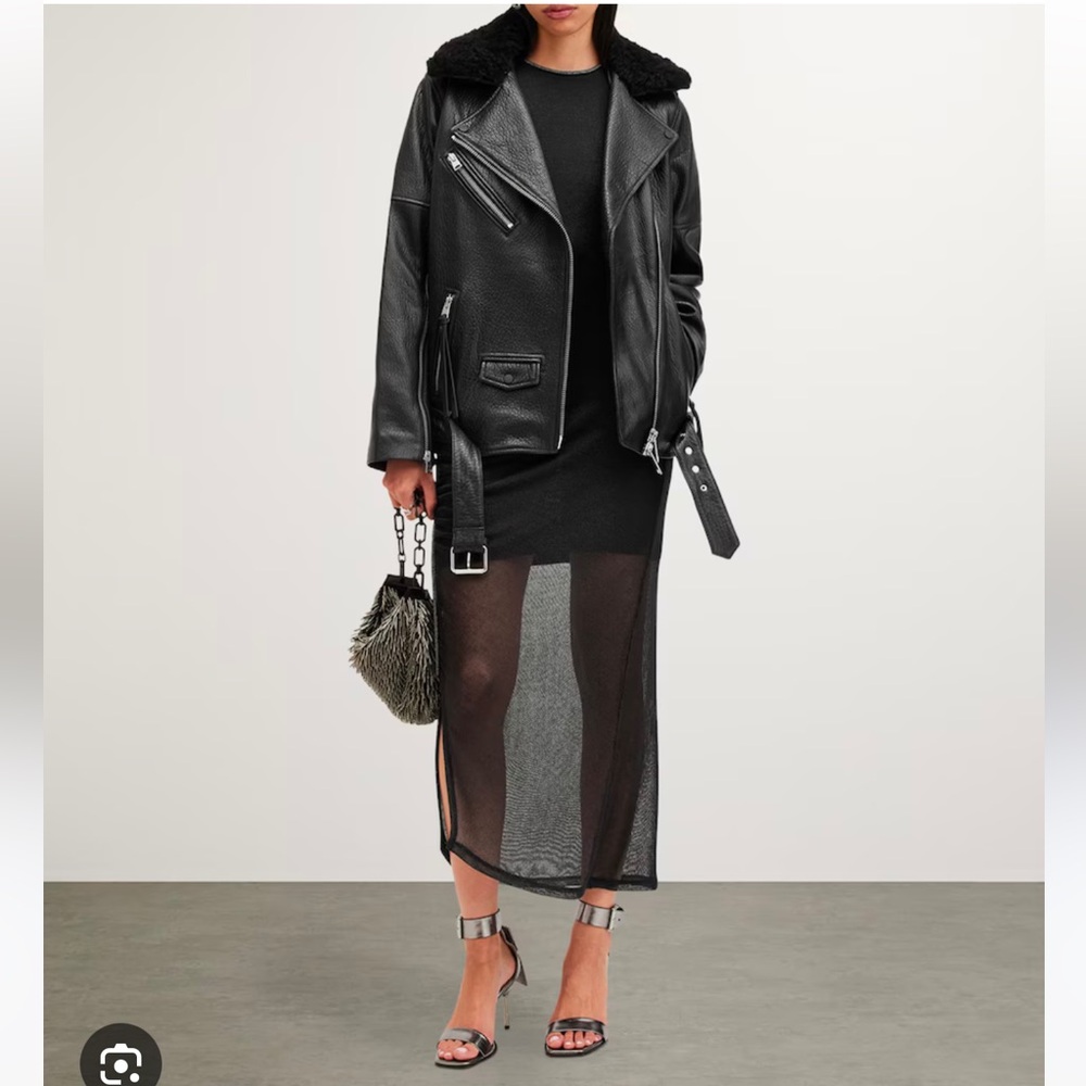 AllSaints Vendra women leather biker jacket - Picture 3 of 10